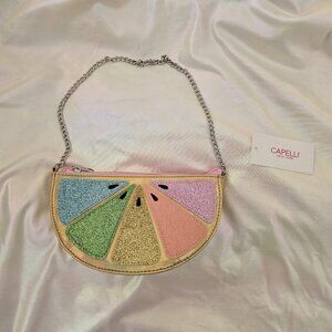 NWT! Capelli New York Citrus Slice Crossbody Bag (Cute Glitter Purse for Girls)